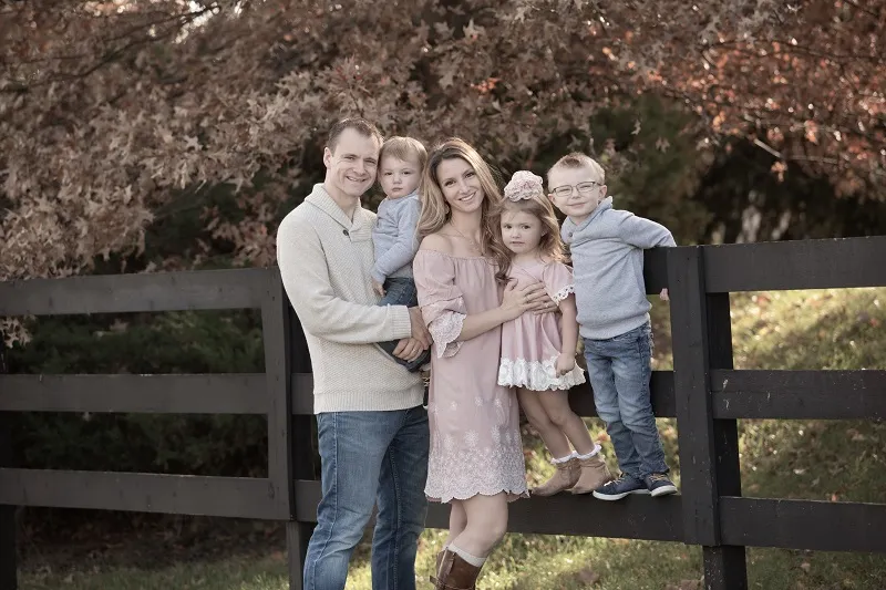 Dr. Clark Downey with his family